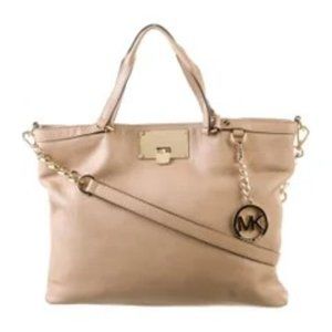 Michael Kors Taupe Tan Pebble Shoulder Bag